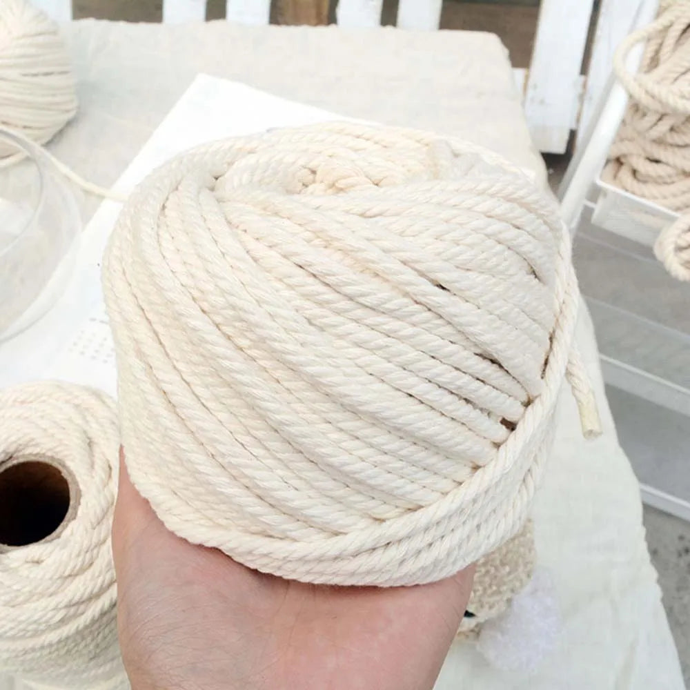 Macrame Cord 1/2/3/4/5/6/8/10/12mm Natural Cotton Cord Twisted Rope String