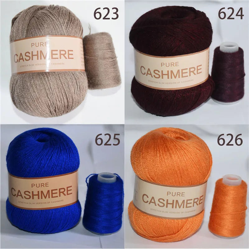 Pure Mongolian Cashmere Yarn Crochet Hand-knitted wool Hand-Weaving Thread 70grams
