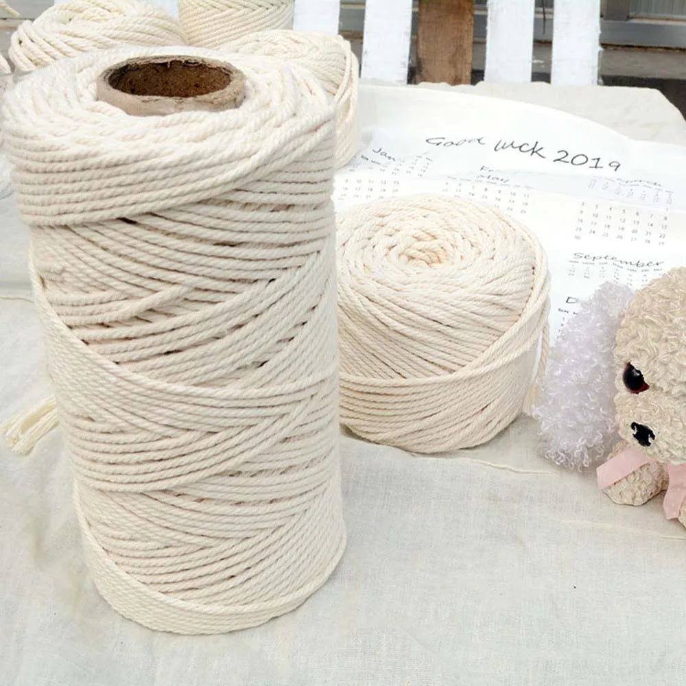Macrame Cord 1/2/3/4/5/6/8/10/12mm Natural Cotton Cord Twisted Rope String