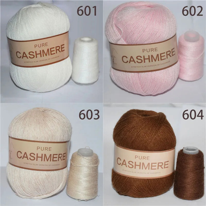 Pure Mongolian Cashmere Yarn Crochet Hand-knitted wool Hand-Weaving Thread 70grams