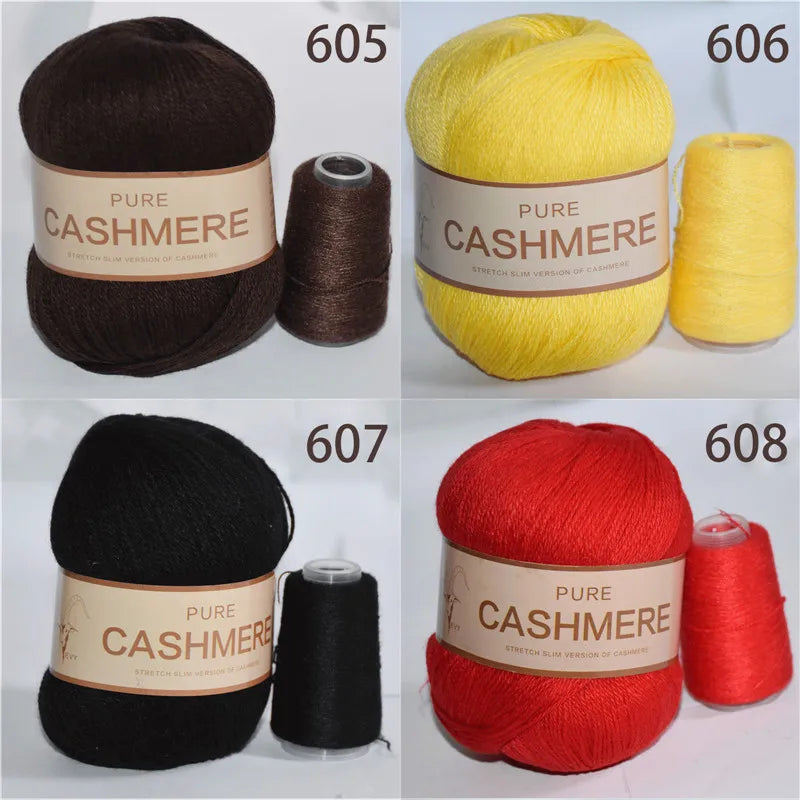 Pure Mongolian Cashmere Yarn Crochet Hand-knitted wool Hand-Weaving Thread 70grams