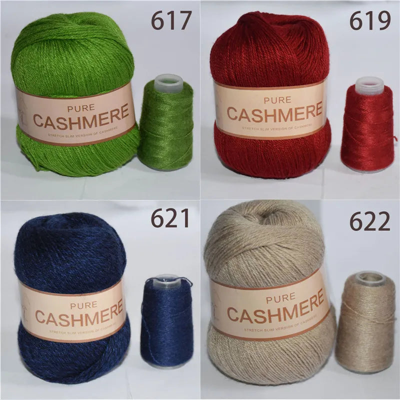 Pure Mongolian Cashmere Yarn Crochet Hand-knitted wool Hand-Weaving Thread 70grams