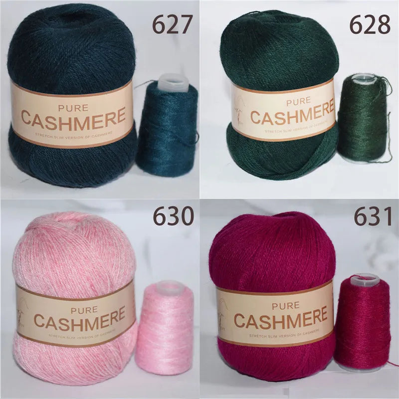 Pure Mongolian Cashmere Yarn Crochet Hand-knitted wool Hand-Weaving Thread 70grams