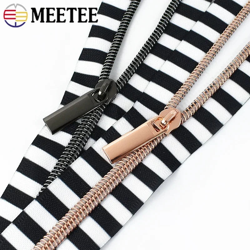 1-5Meters 5# Stripe Sewing Zippers Clothes Nylon Zipper Tape