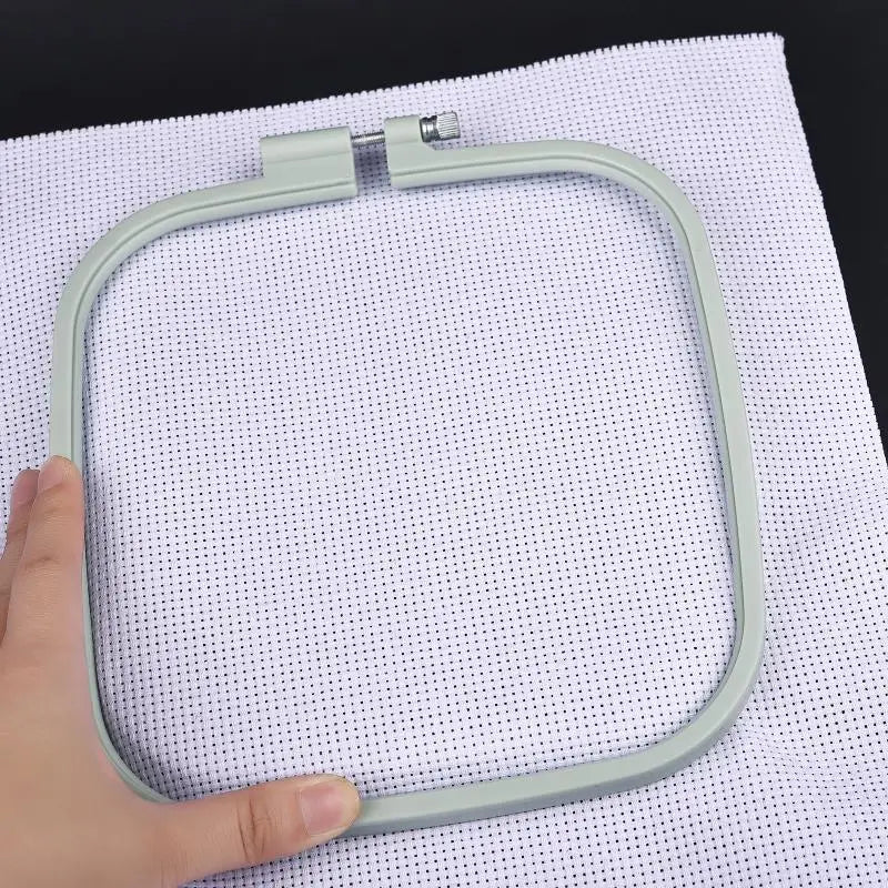 Plastic DIY Embroidery Hoops Square Shape Cross Stitch Frame Ring