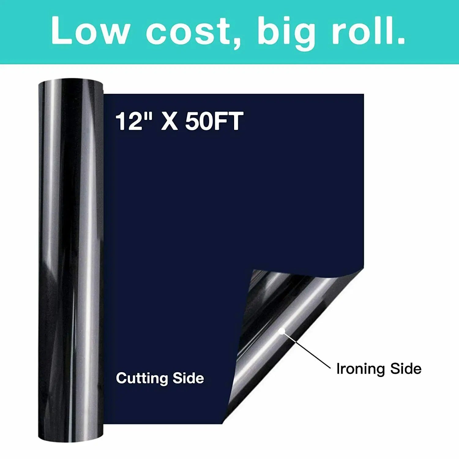 HTVRONT 12"X20ft/50ft/30x1500cm Heat Transfer Vinyl Roll T-shirt Sticker Craft Iron