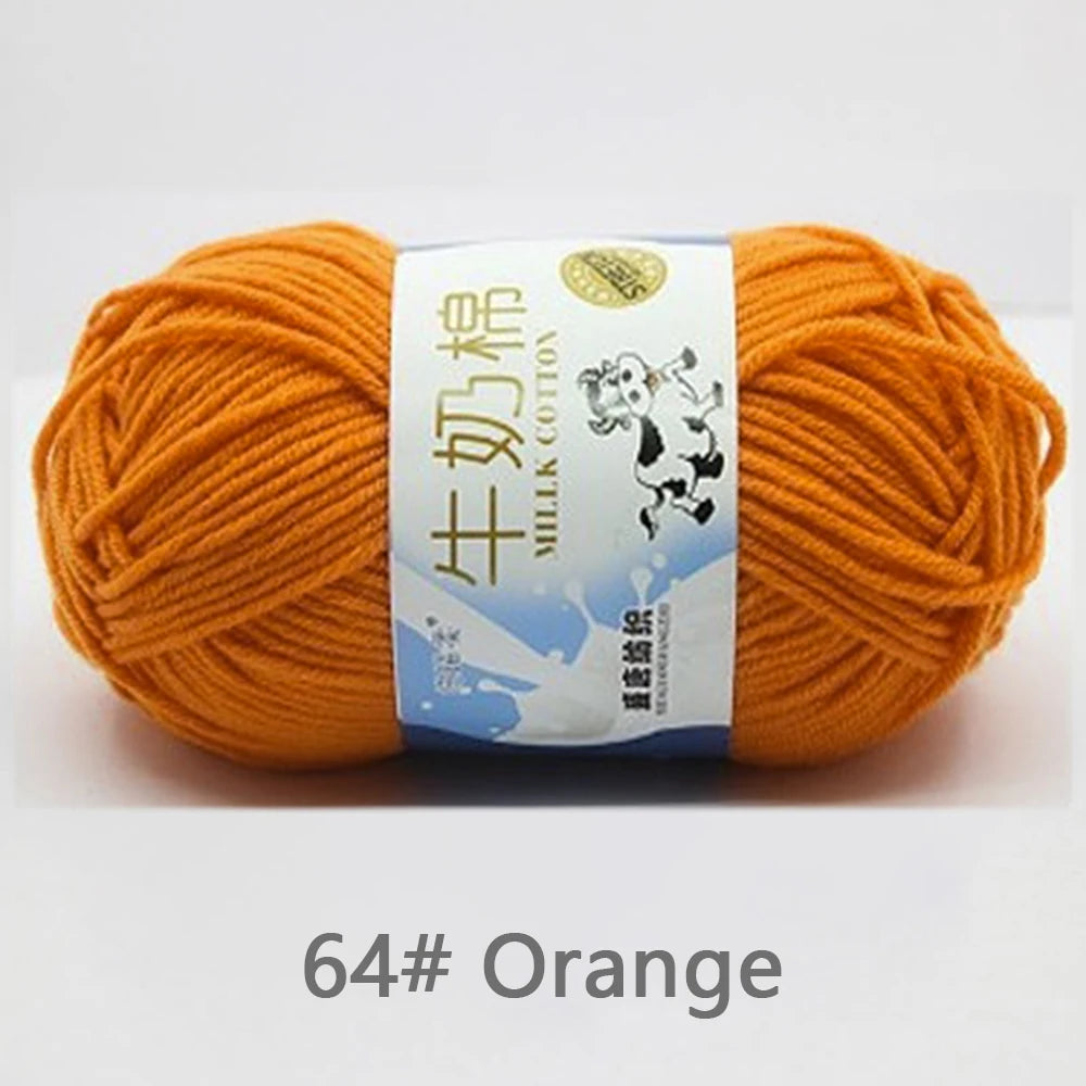 New 5Pcs colorful Soft Milk Cotton 5Ply Yarn Children, Adults