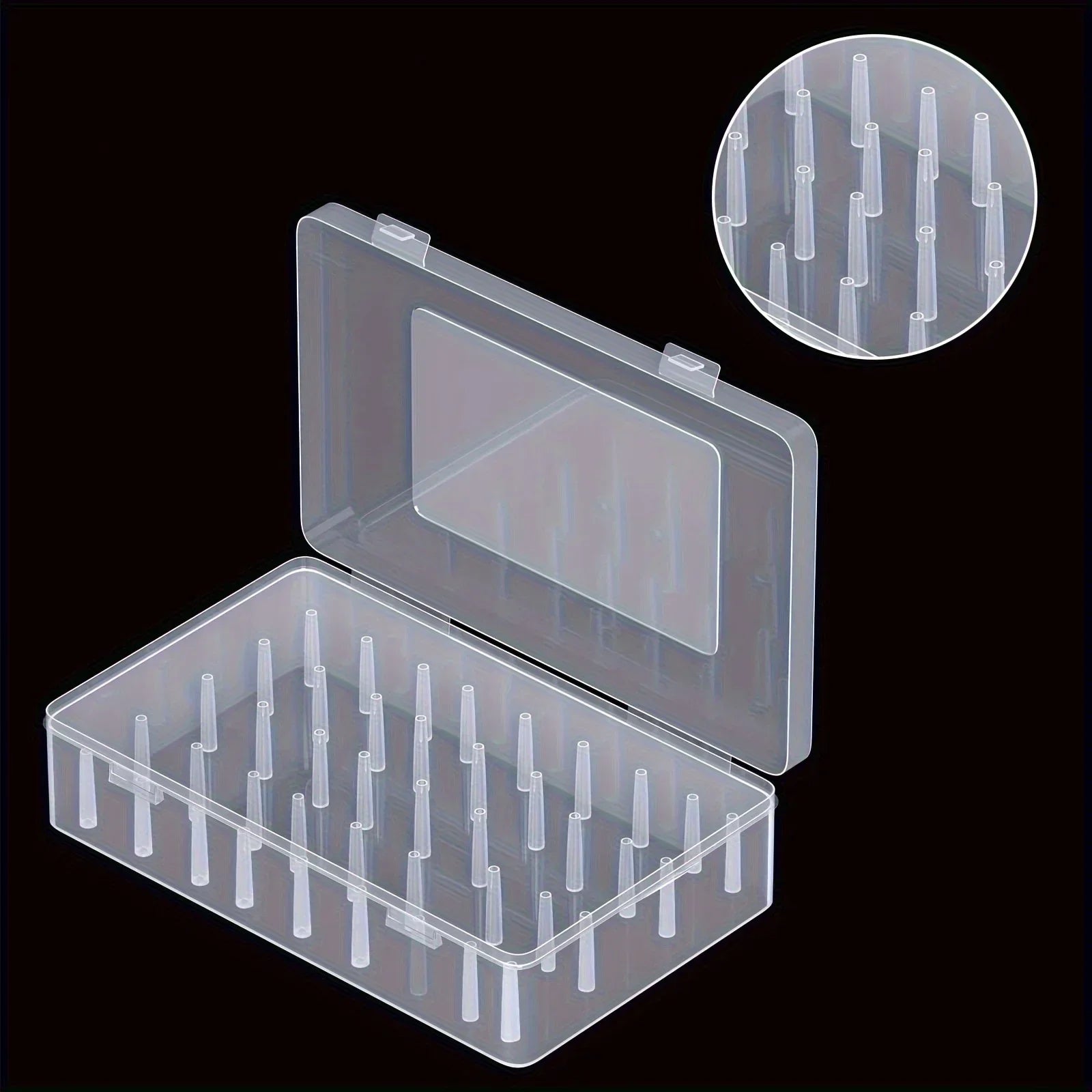42 roll thread storage box,  transparent  plastic embroidery set