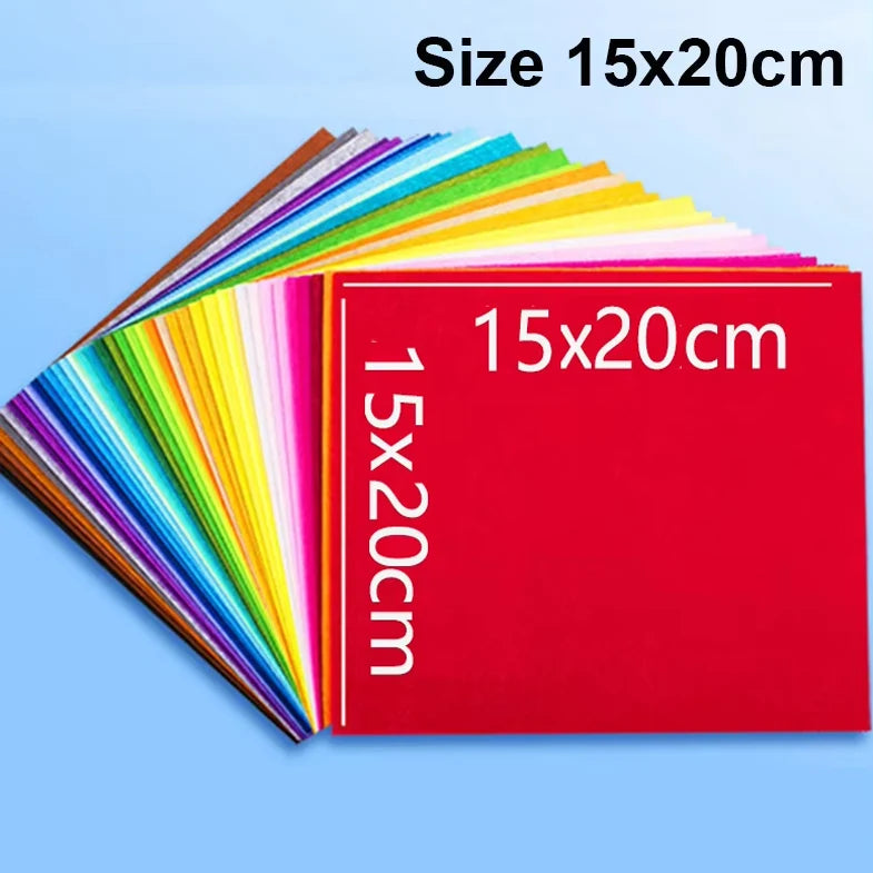 40/20/10Pcs New Felt Fabric Sheet Assorted Color Patchwork Sewing Squares