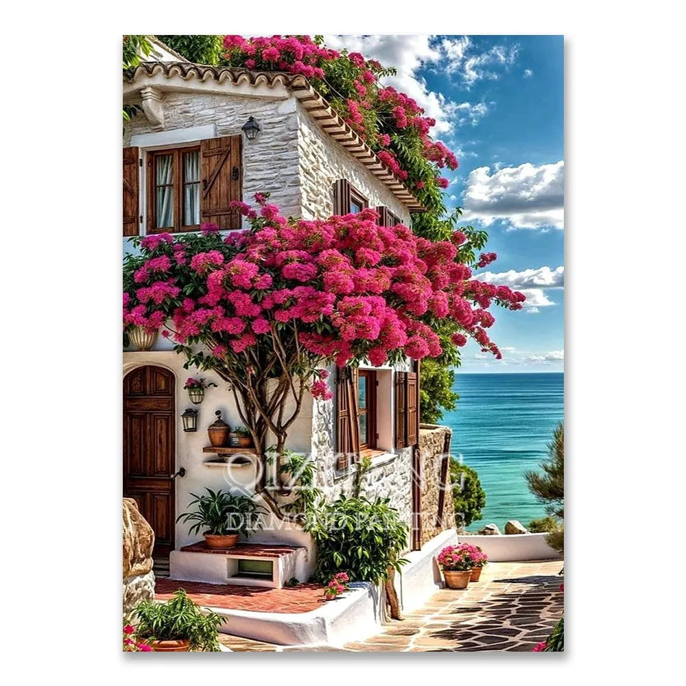 European Architecture 5D DIY Diamond Painting Kit Natural Landscape