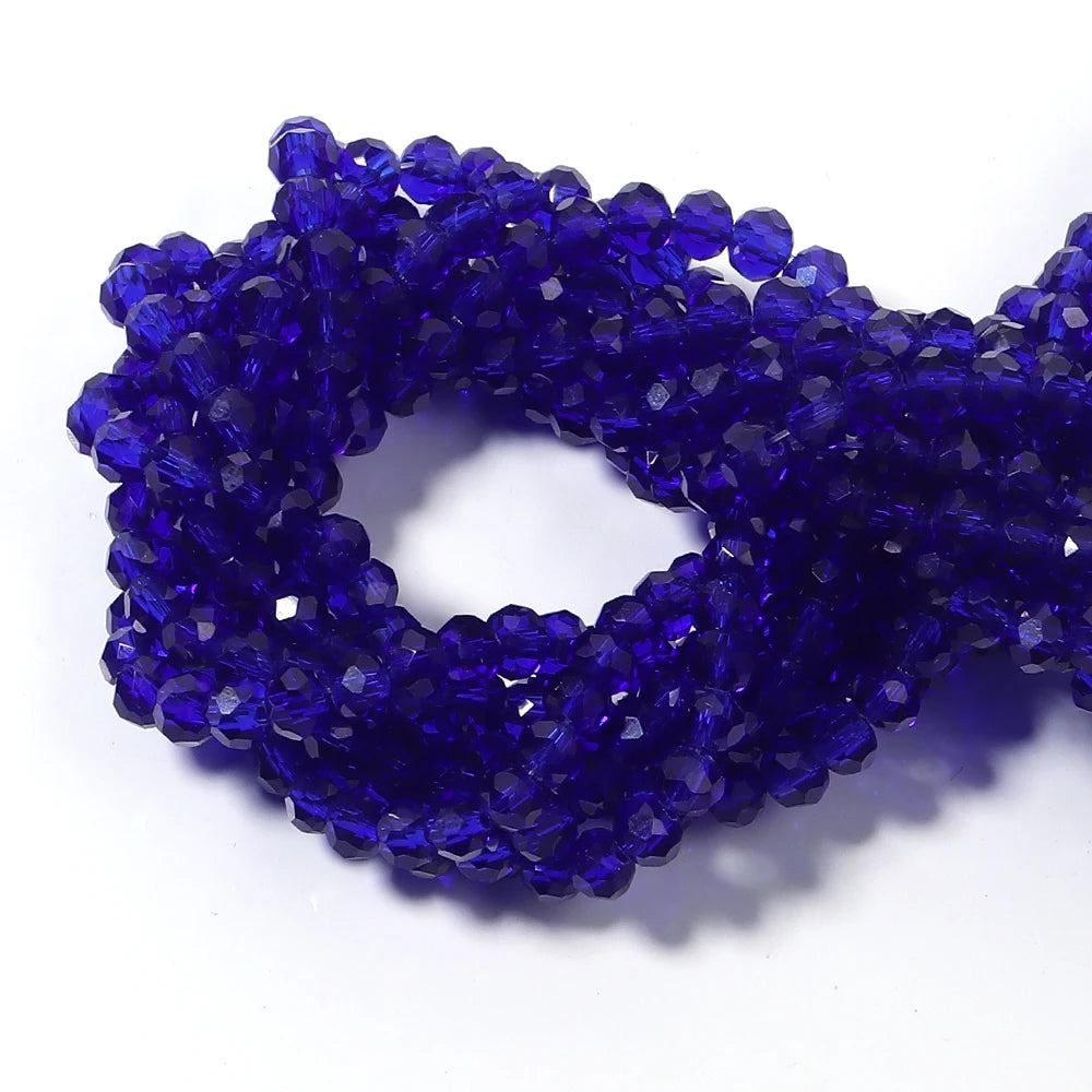 3/4/6/8/10mm Clear Color 3/4/6/8/10mm Clear Color Glass Loose Spacer Abacus Beads