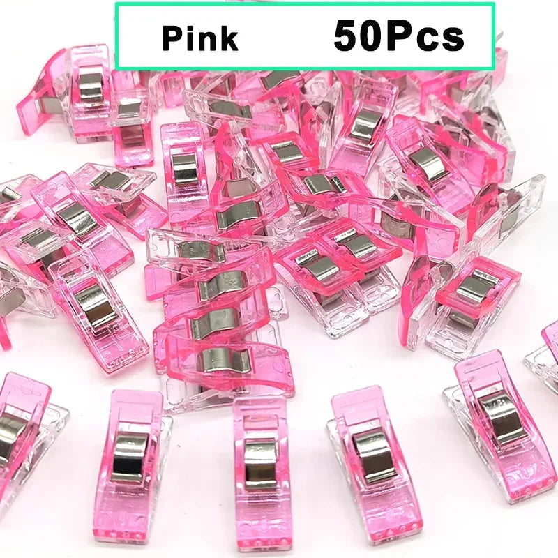 20/50Pcs Multipurpose Plastic Sewing Clips Colorful Binding Clips Craft Quilting