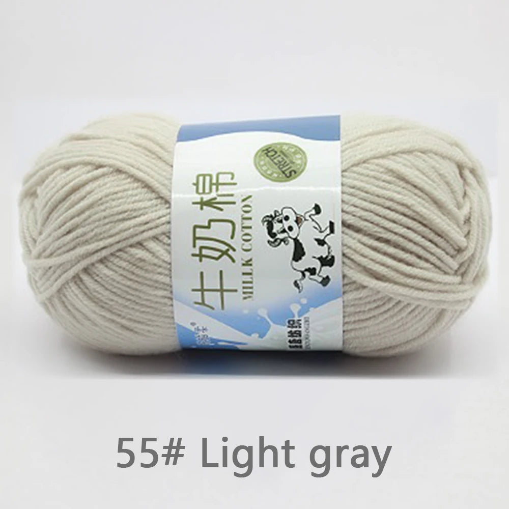 New 5Pcs colorful Soft Milk Cotton 5Ply Yarn Children, Adults