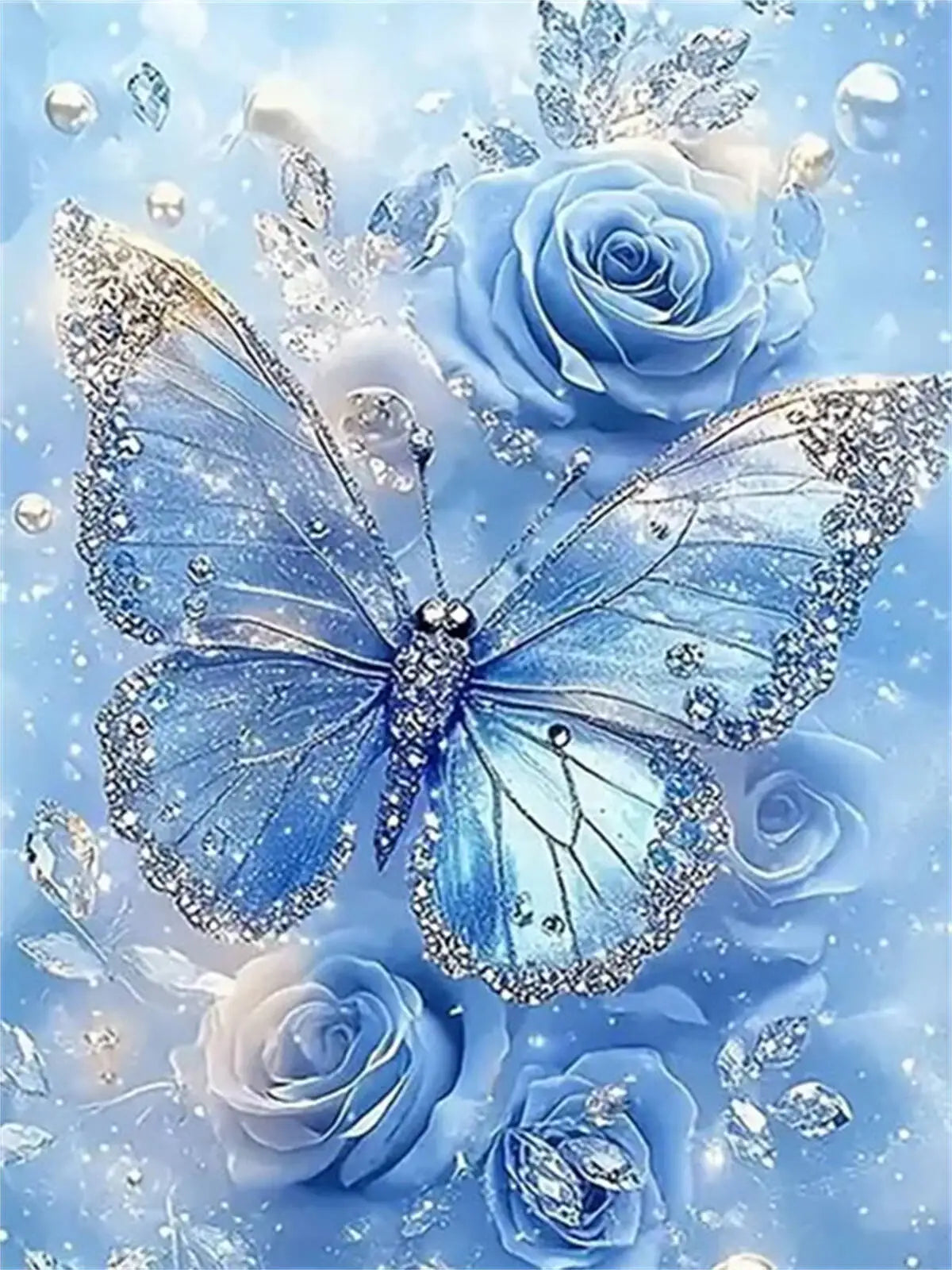 HUACAN Ice Diamond Butterfly Animal 5D Diamond Painting Art Kit