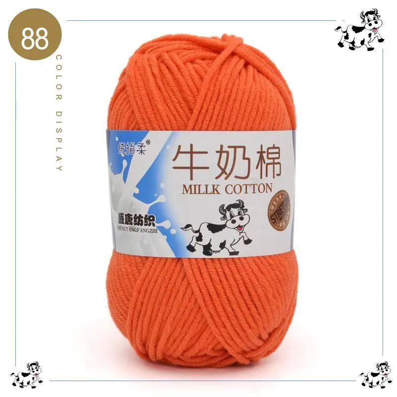 New 5Pcs colorful Soft Milk Cotton 5Ply Yarn Children, Adults