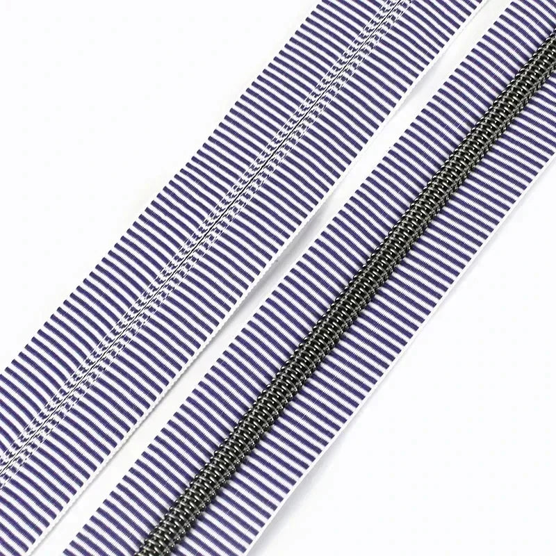 1/2/5Meters 5# Stripe Sewing Coil Zipper for Nylon Zips Bags Garment Decor Zip Tape By Meter Zippers Repair Kit DIY Accessories