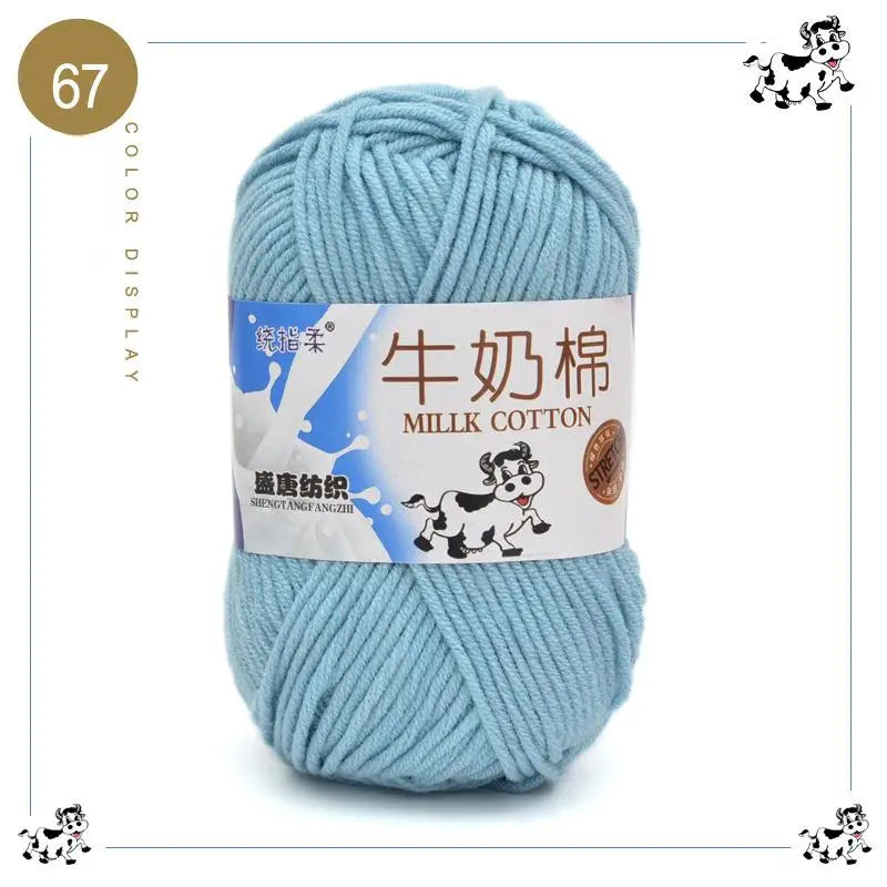 New 5Pcs colorful Soft Milk Cotton 5Ply Yarn Children, Adults