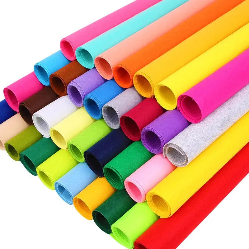 40/20/10Pcs New Felt Fabric Sheet Assorted Color Patchwork Sewing Squares