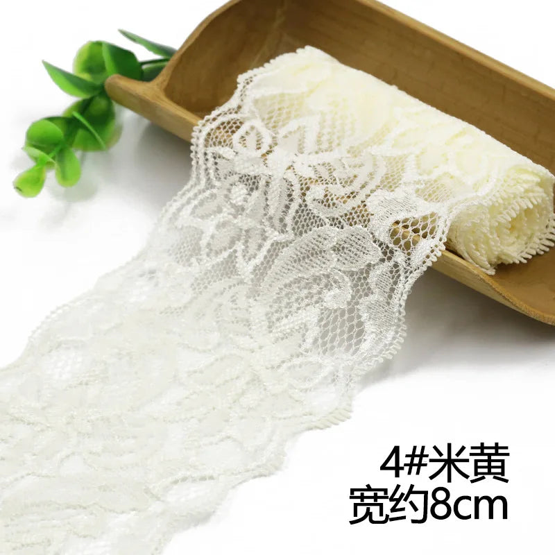 1Meter Elastic Lace Ribbon Crafts Fabric Lace Trimming Home Garment