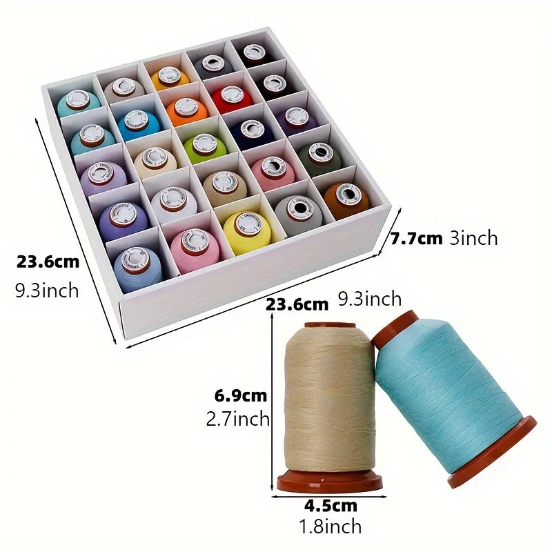 Sewing Threads Kits, 25Colors/1100 Yards Spools, Polyester Sewing Thread Hand/Sewing Machine/Overlock,