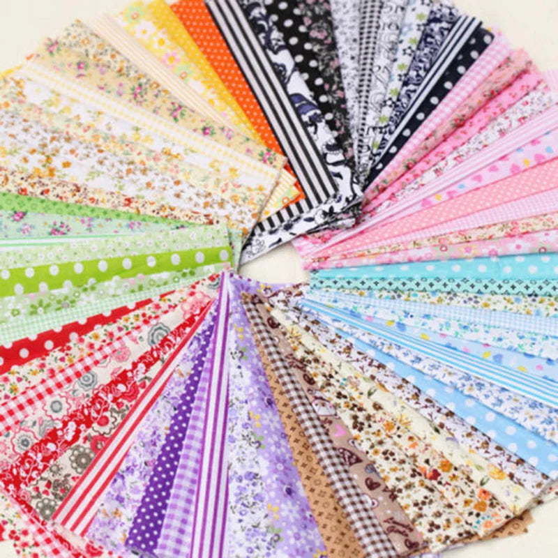 Vintage Floral Series 7 Pieces Pre-Cut Thick Cotton Quilt Fabric