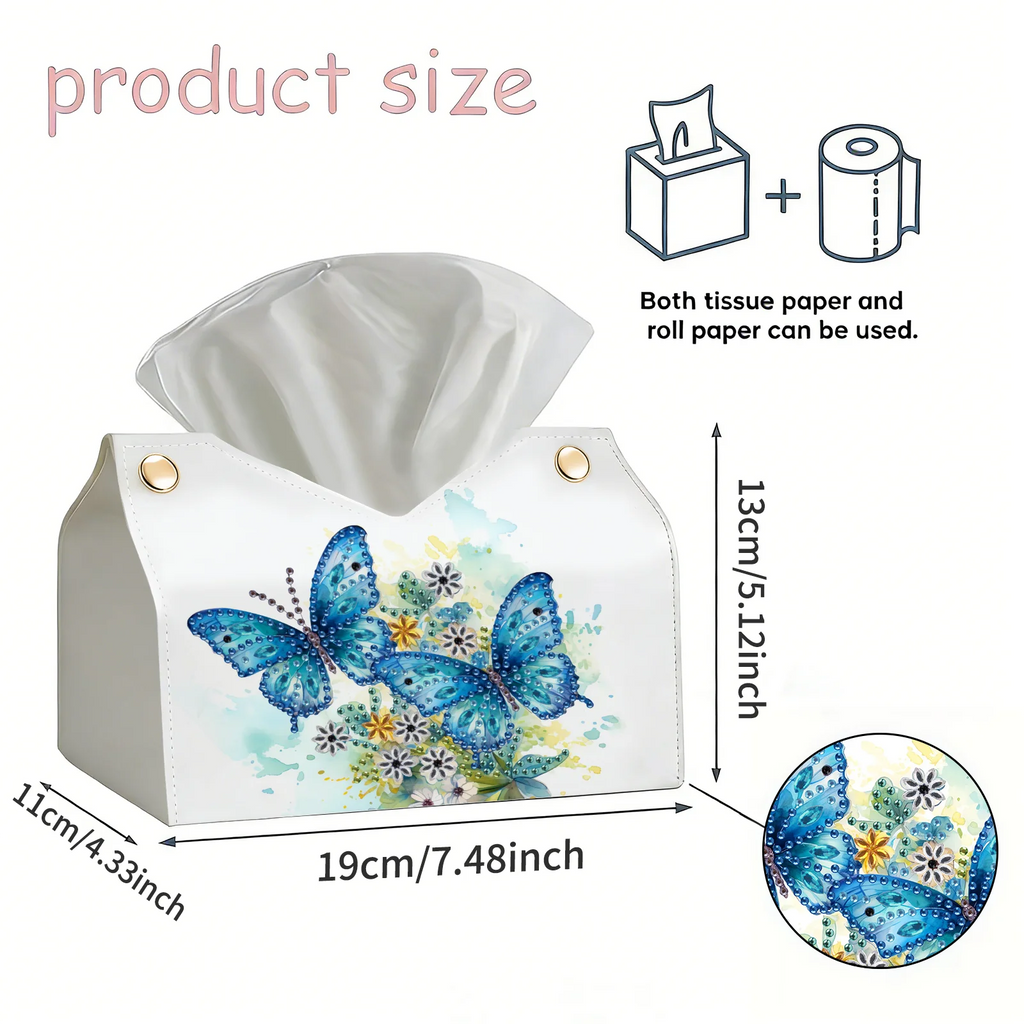 1Pc Diamond Painting kit tissue box Animal Pattern Bedroom display