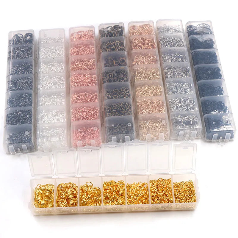 Box 3/4/5/6/7/8 10mm 8-Colors Open Jump Rings Link Loop Connector