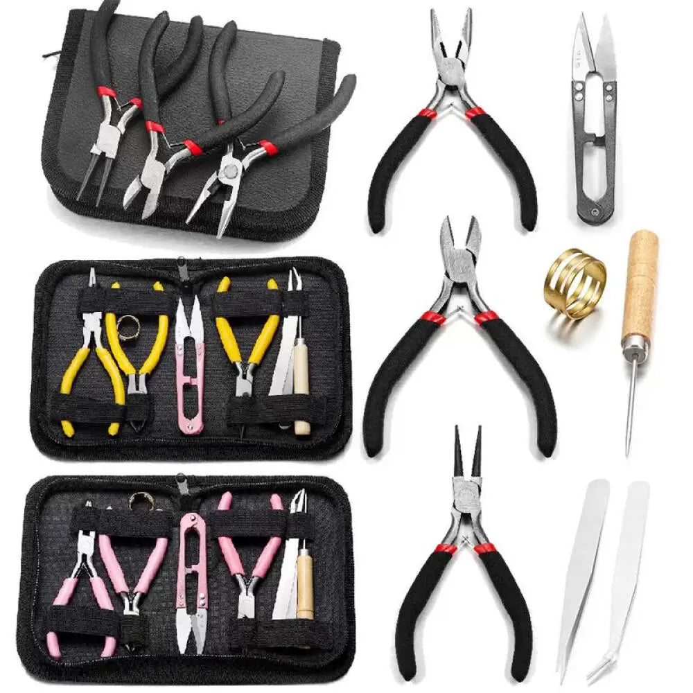 1Pack Jewelry Making Supplies Kits w/Pliers Jump Ring Opener Awl