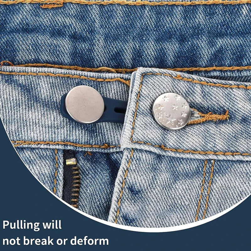 New 10/5/1PC Metal Button Extender Pants Jeans Adjustable Retractable Waist