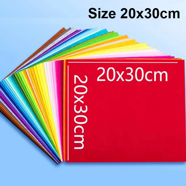 40/20/10Pcs New Felt Fabric Sheet Assorted Color Patchwork Sewing Squares