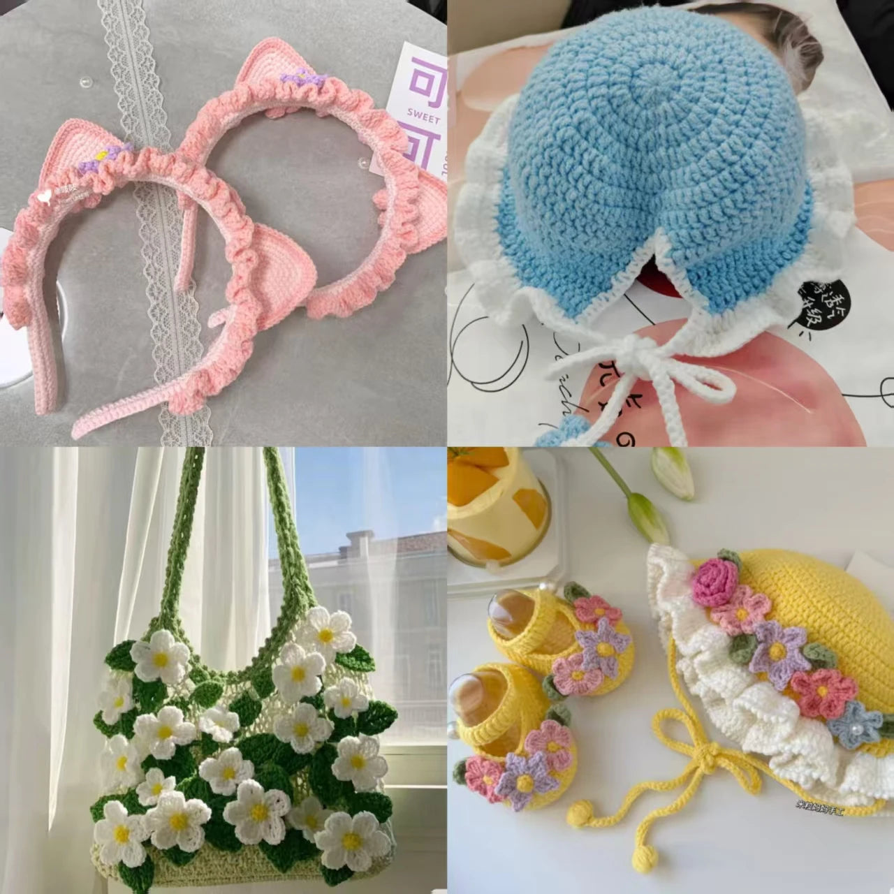 10pcs/Lot Milk Cotton Yarn 500g Soft-Dyed 4ply Knitting Crochet Bags