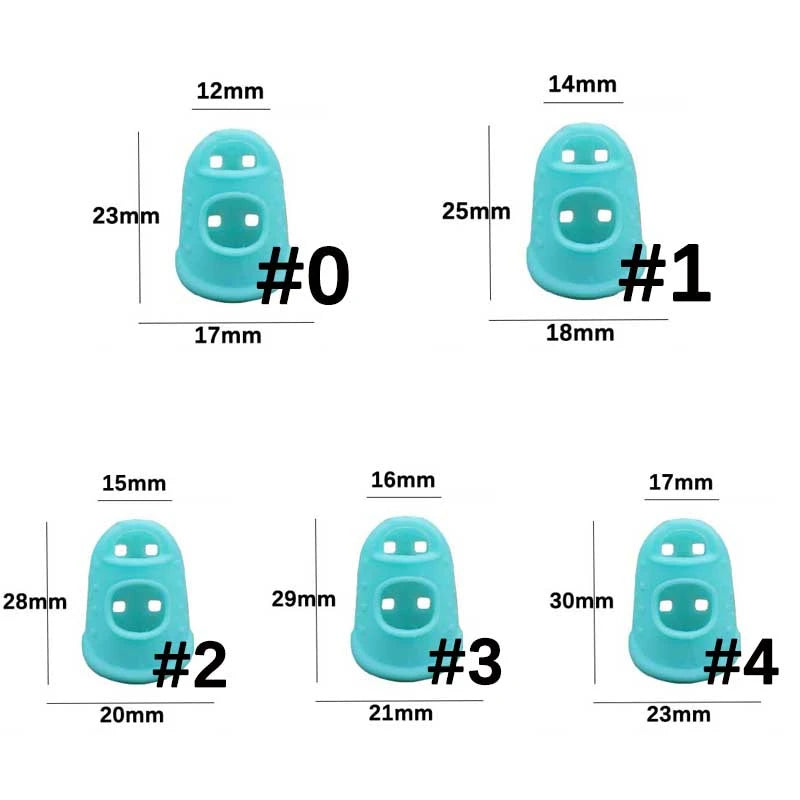 5pcs/Lot Multifunctional Silicone Thimbles Hollowed Out Breathable Protective Finger Sleeve