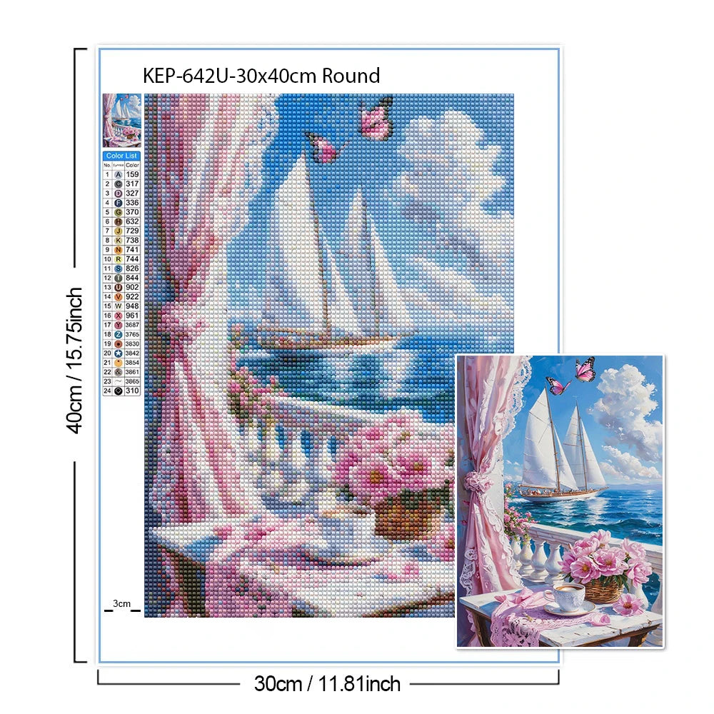 European Architecture 5D DIY Diamond Painting Kit Natural Landscape