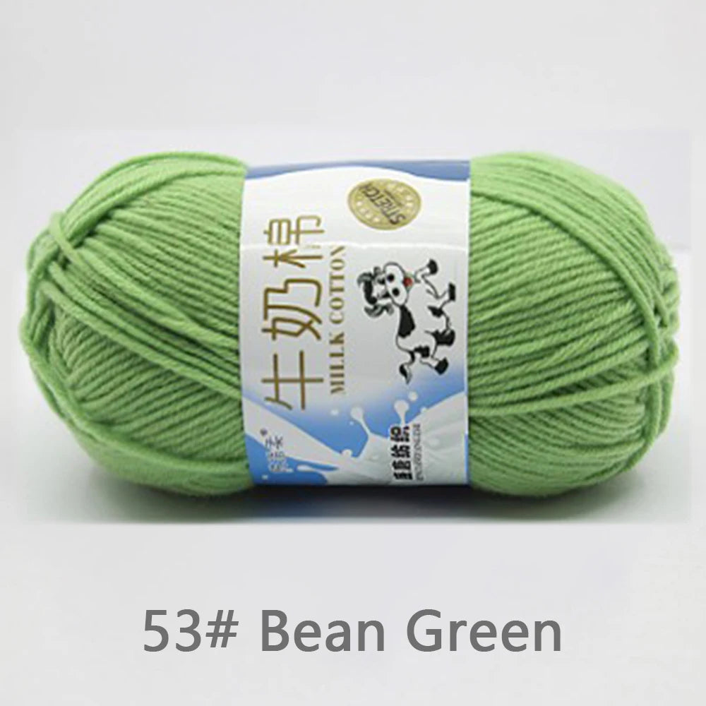 New 5Pcs colorful Soft Milk Cotton 5Ply Yarn Children, Adults