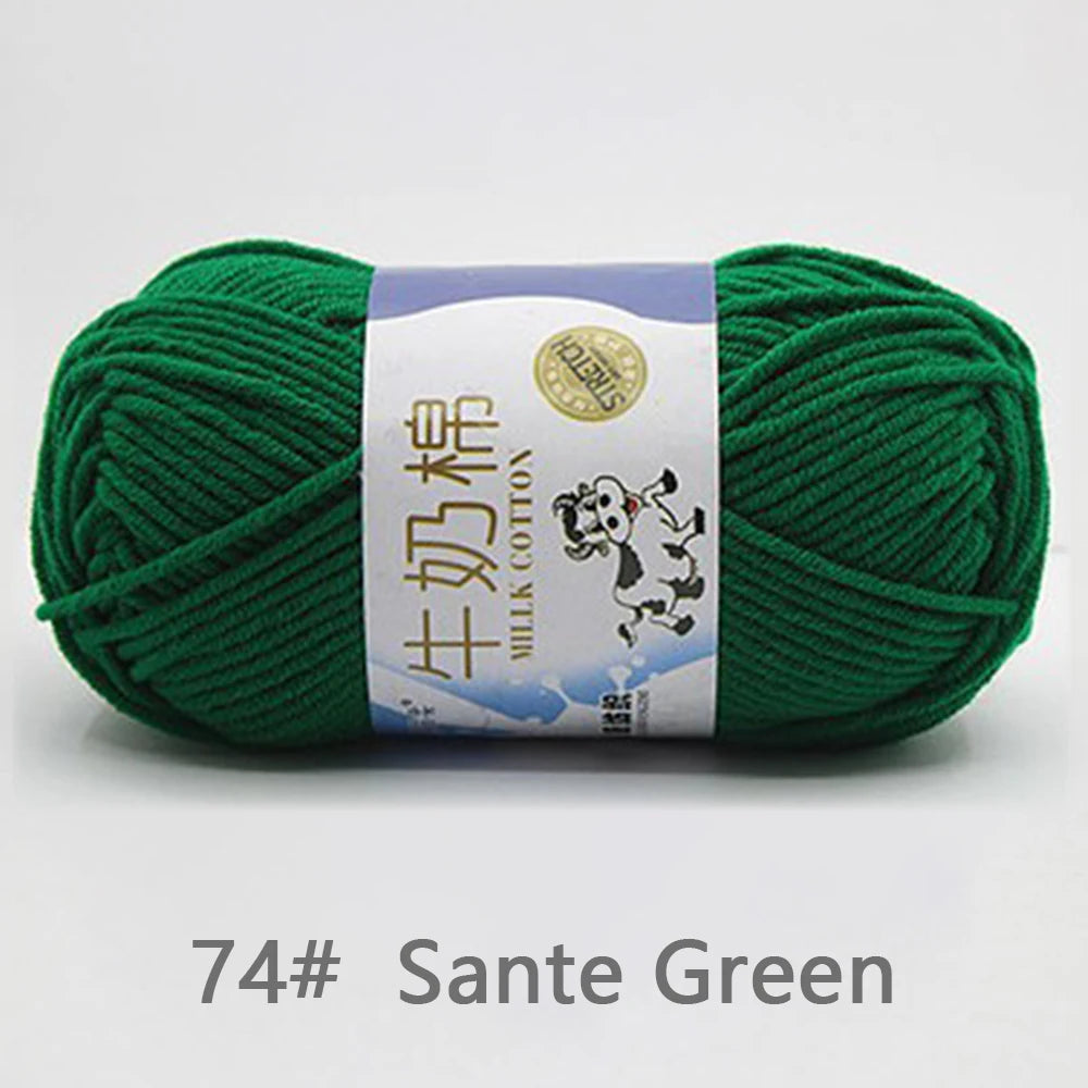 New 5Pcs colorful Soft Milk Cotton 5Ply Yarn Children, Adults