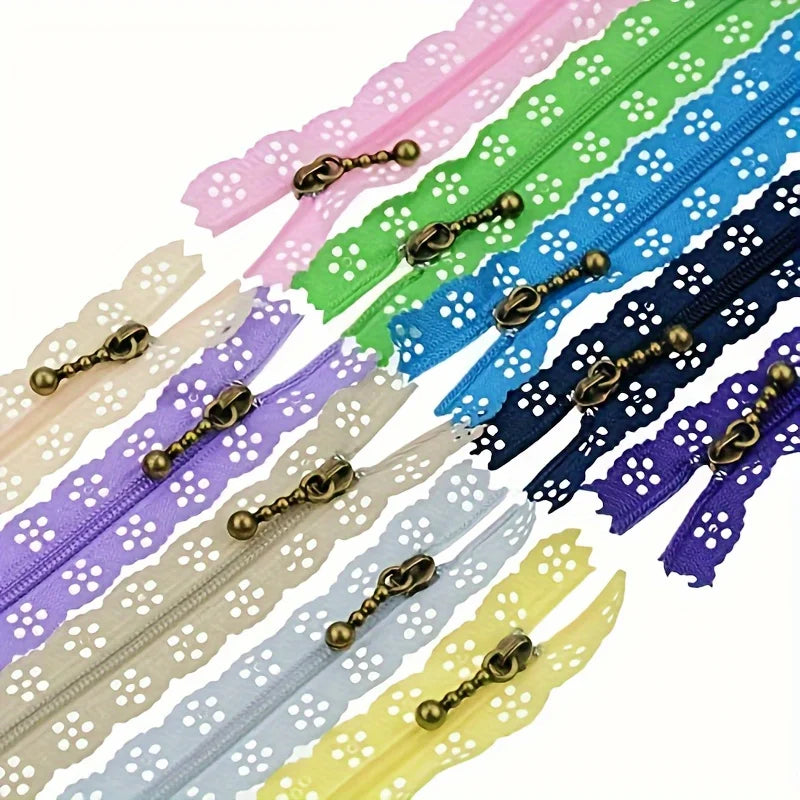 10 pcs 15-30cm #nylon closed tail lace hollow lace zipper