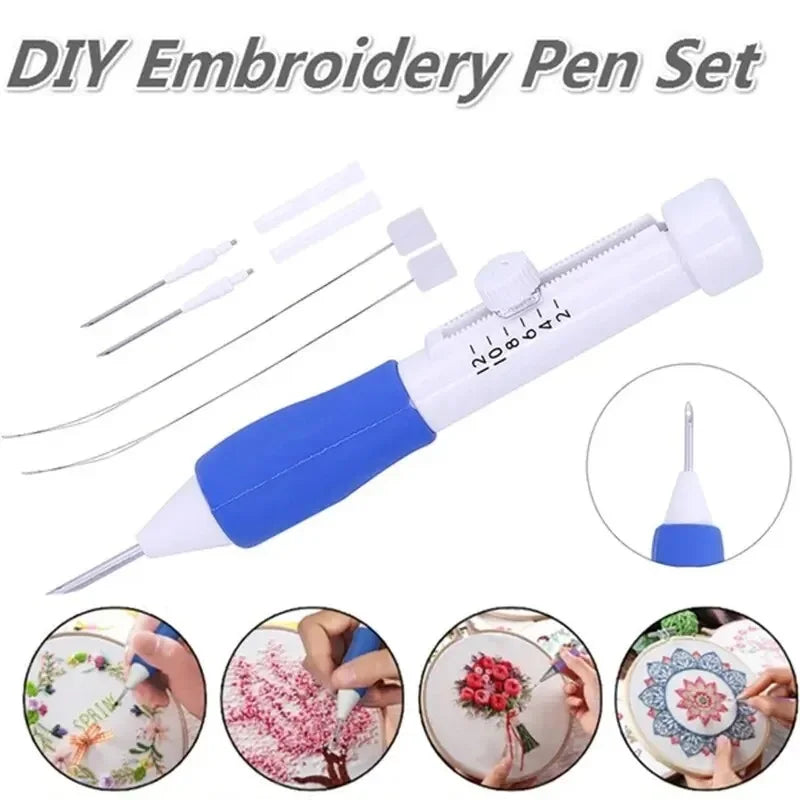 Embroidery Punch Needle Kit Stitching Tool Set Magic Needle Pen