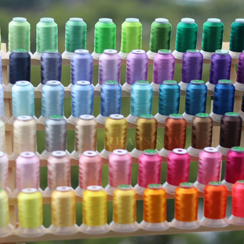Rhapsody 40WT Polyester Embroidery Machine Thread 550Y 60 Colors