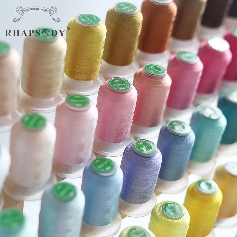 Rhapsody 40WT Polyester Embroidery Machine Thread 550Y 60 Colors