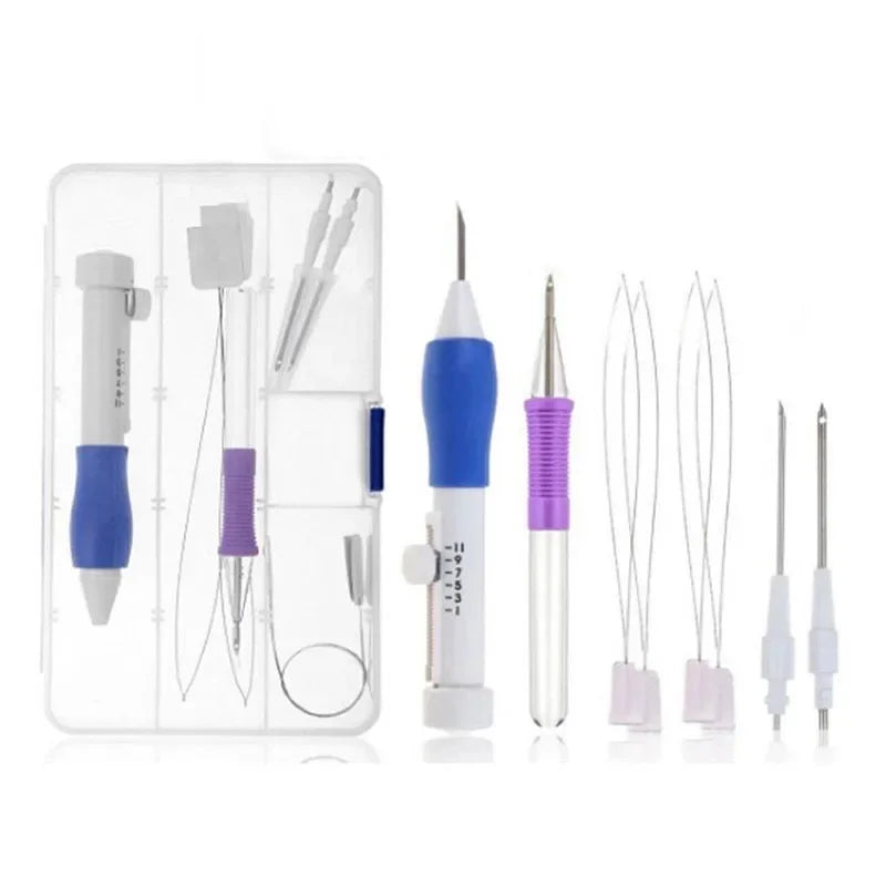 Embroidery Punch Needle Kit Stitching Tool Set Magic Needle Pen