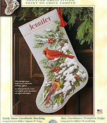 Christmas sock , 100% cotton threads Counted Cross stitch sets Kit 4