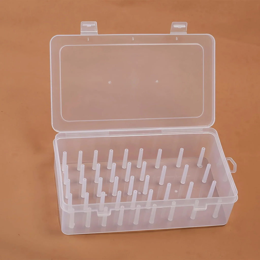 42 roll thread storage box,  transparent  plastic embroidery set