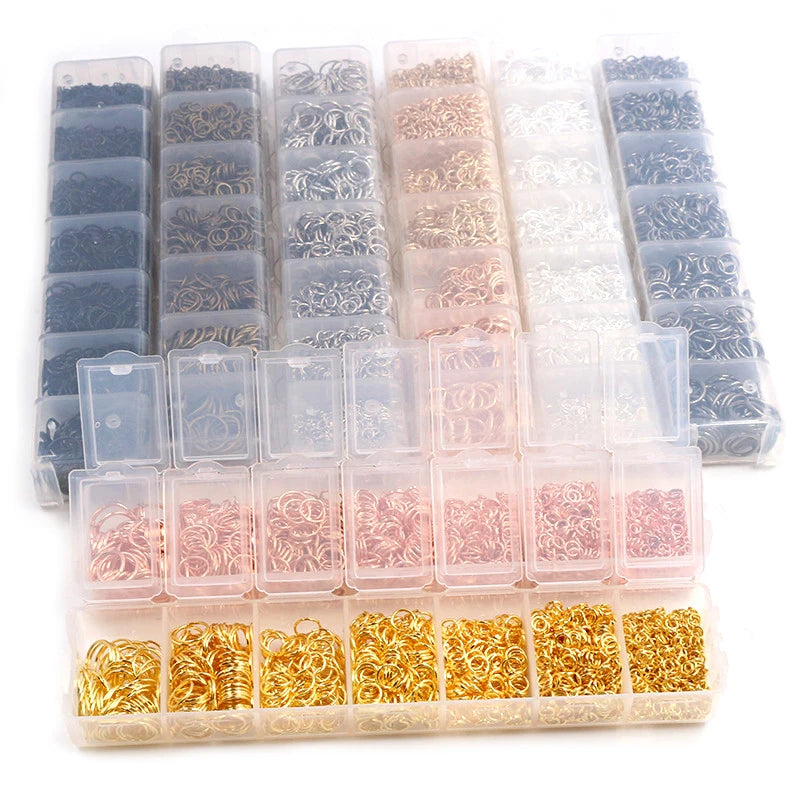 Box 3/4/5/6/7/8 10mm 8-Colors Open Jump Rings Link Loop Connector