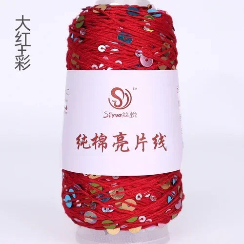 3mm+6mm sequin thread, pure cotton, hand-woven DIY yarn, special price