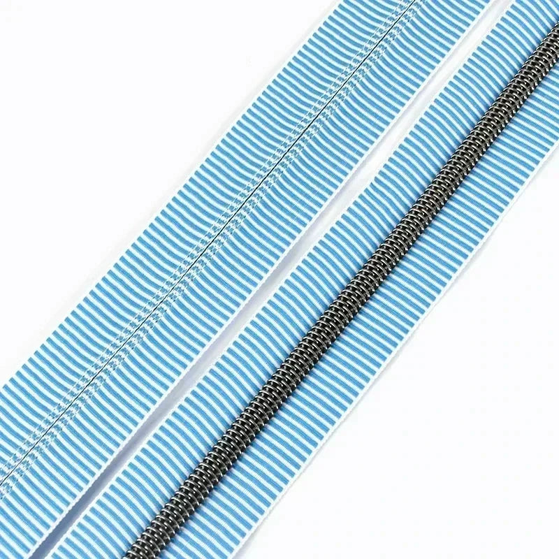 1/2/5Meters 5# Stripe Sewing Coil Zipper for Nylon Zips Bags Garment Decor Zip Tape By Meter Zippers Repair Kit DIY Accessories