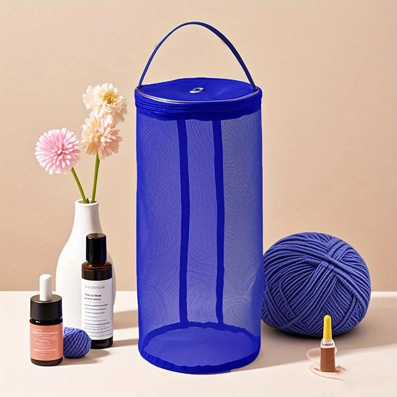 1Pc Portable Yarn Storage Bag Hollow Mesh Knitting Wool Yarn