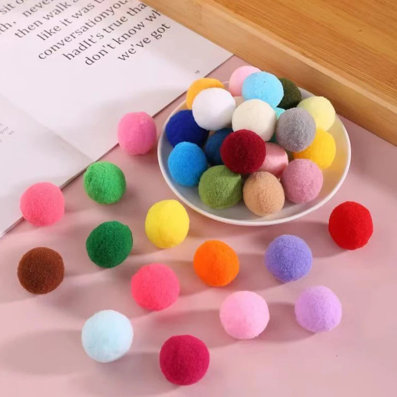 20g/Pack Colorful Pompoms Soft Round Pompom Fluffy Ball DIY Craft