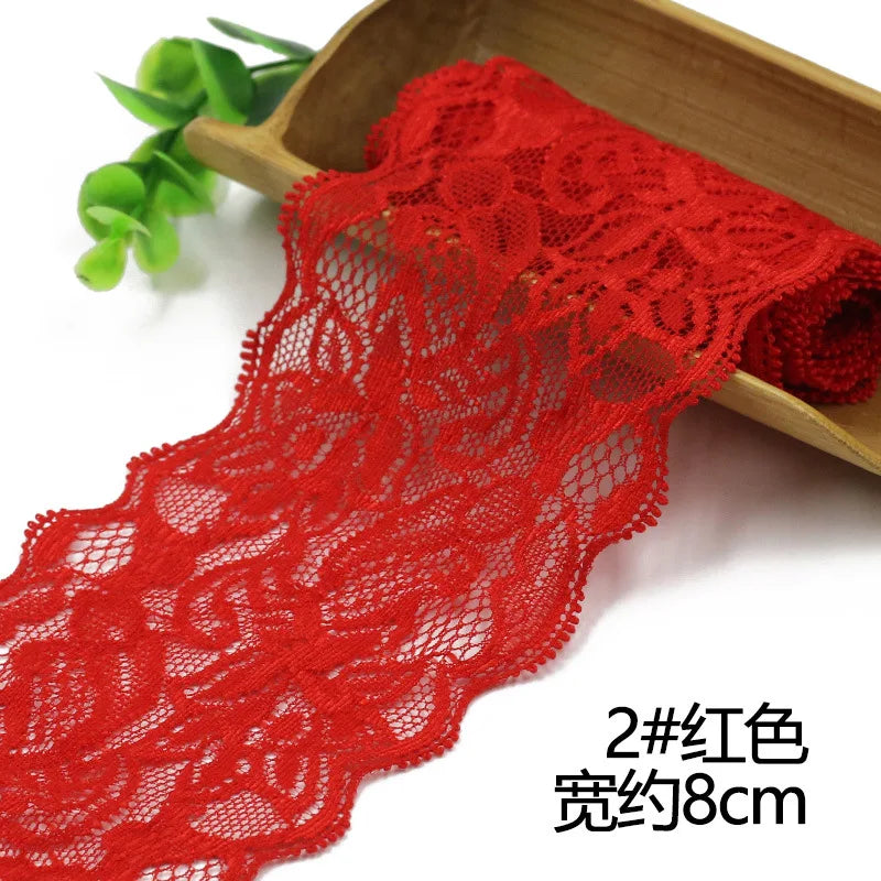 1Meter Elastic Lace Ribbon Crafts Fabric Lace Trimming Home Garment