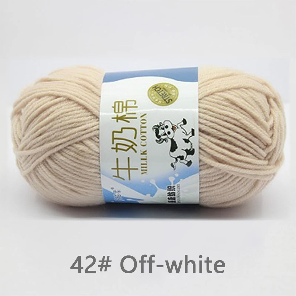 New 5Pcs colorful Soft Milk Cotton 5Ply Yarn Children, Adults