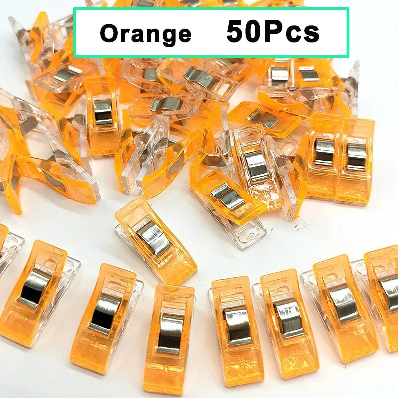 20/50Pcs Multipurpose Plastic Sewing Clips Colorful Binding Clips Craft Quilting